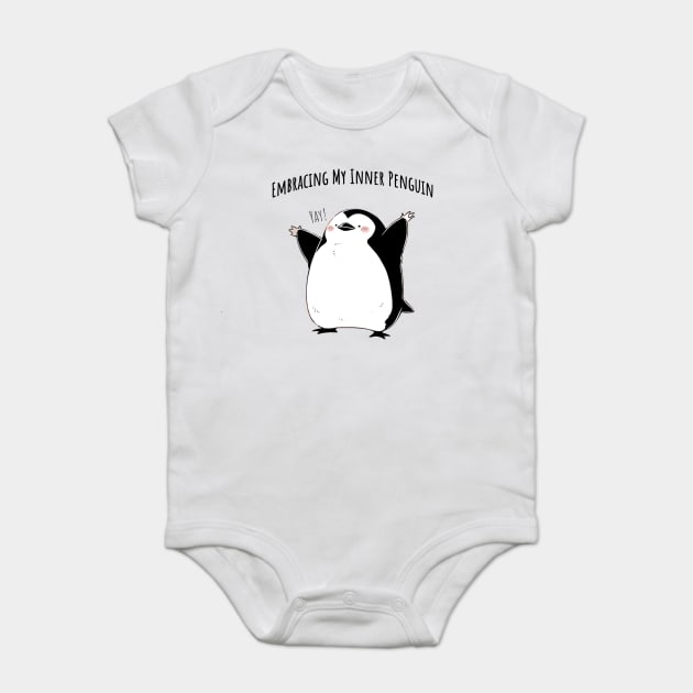 Embracing My Inner Penguin cute penguins design Baby Bodysuit by Luxinda
